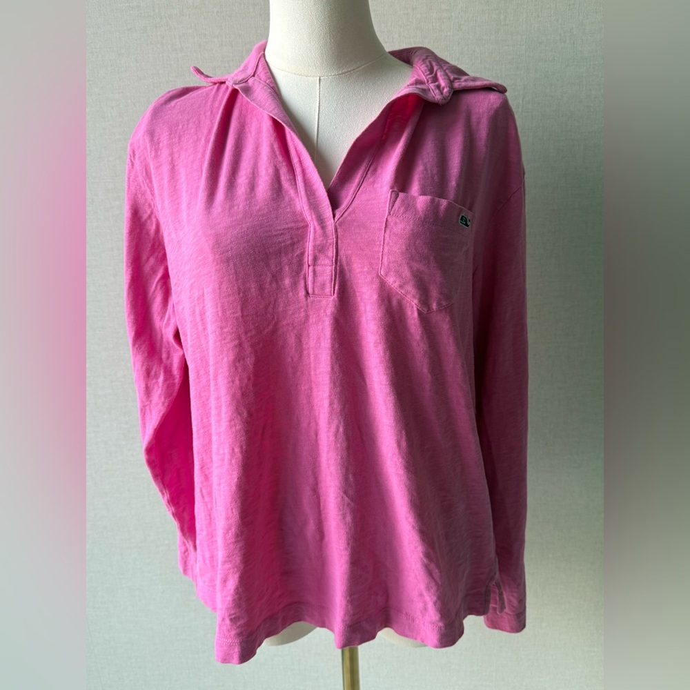 Vineyard Vines Pink Long-Sleeve Hooded Pullover